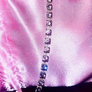Purple rhinestone chain for dress